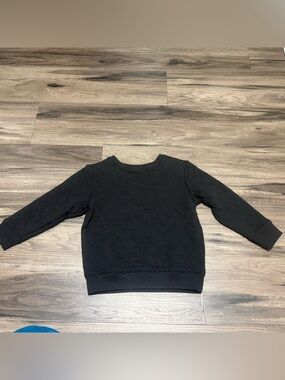 Cat & Jack Black Quilted Crewneck Sweater
